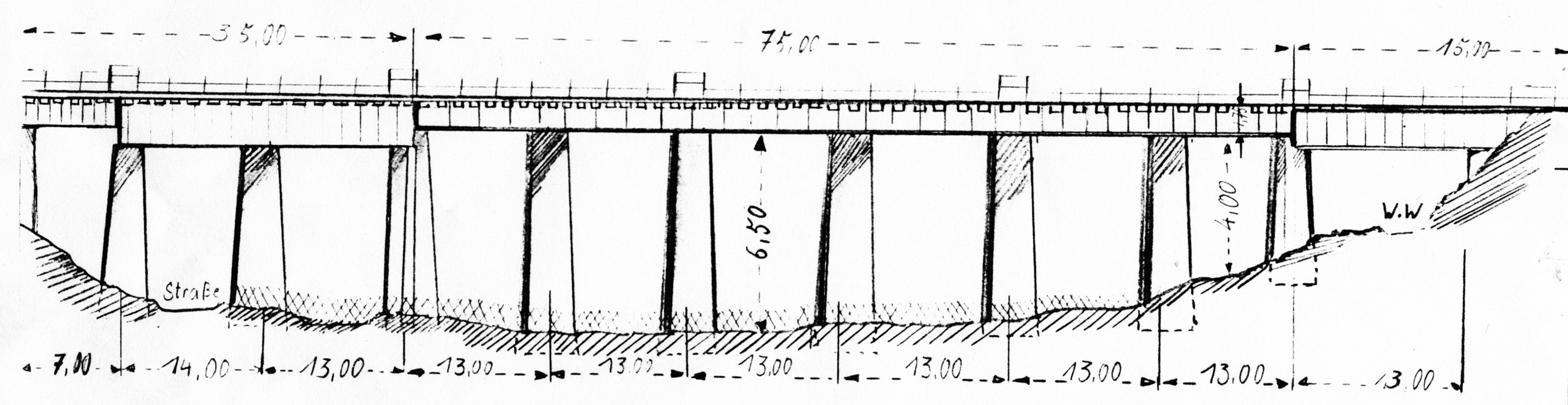 Zeichnung Gornsdorfer Talbrücke
